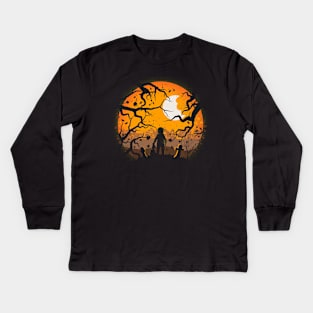 Tricking and Treating Kids Long Sleeve T-Shirt